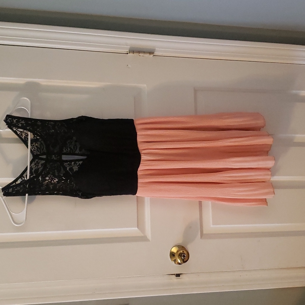 Black and pink dress